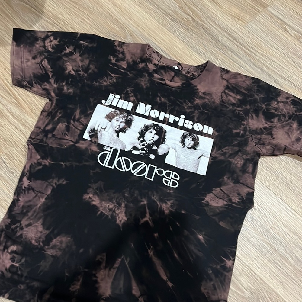 The doors tie dye black top